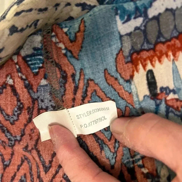 Belle du Jour Geometric Colorful 1/2 Zip Front Lace Racer-bank Tank Dress Large. - Picture 7 of 10